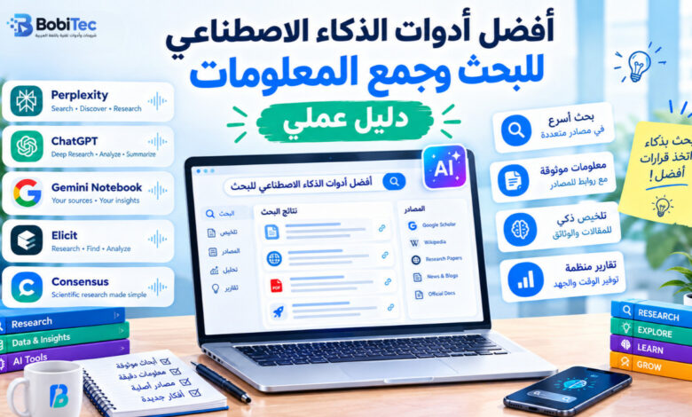 أفضل أدوات الذكاء الاصطناعي للبحث