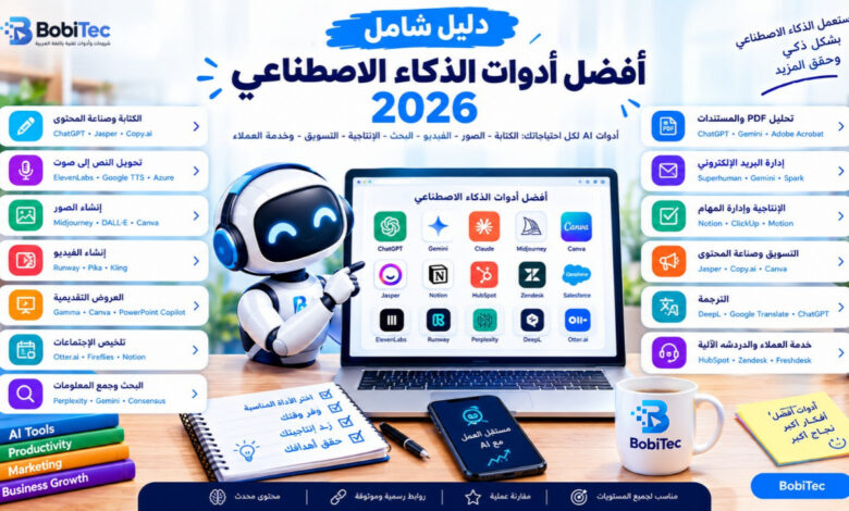 أفضل أدوات الذكاء الاصطناعي 2026