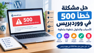 حل مشكلة خطأ 500 في ووردبريس